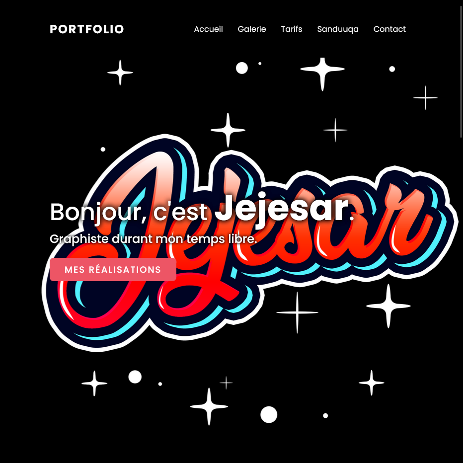 Image du site web dans l'ancien portfolio